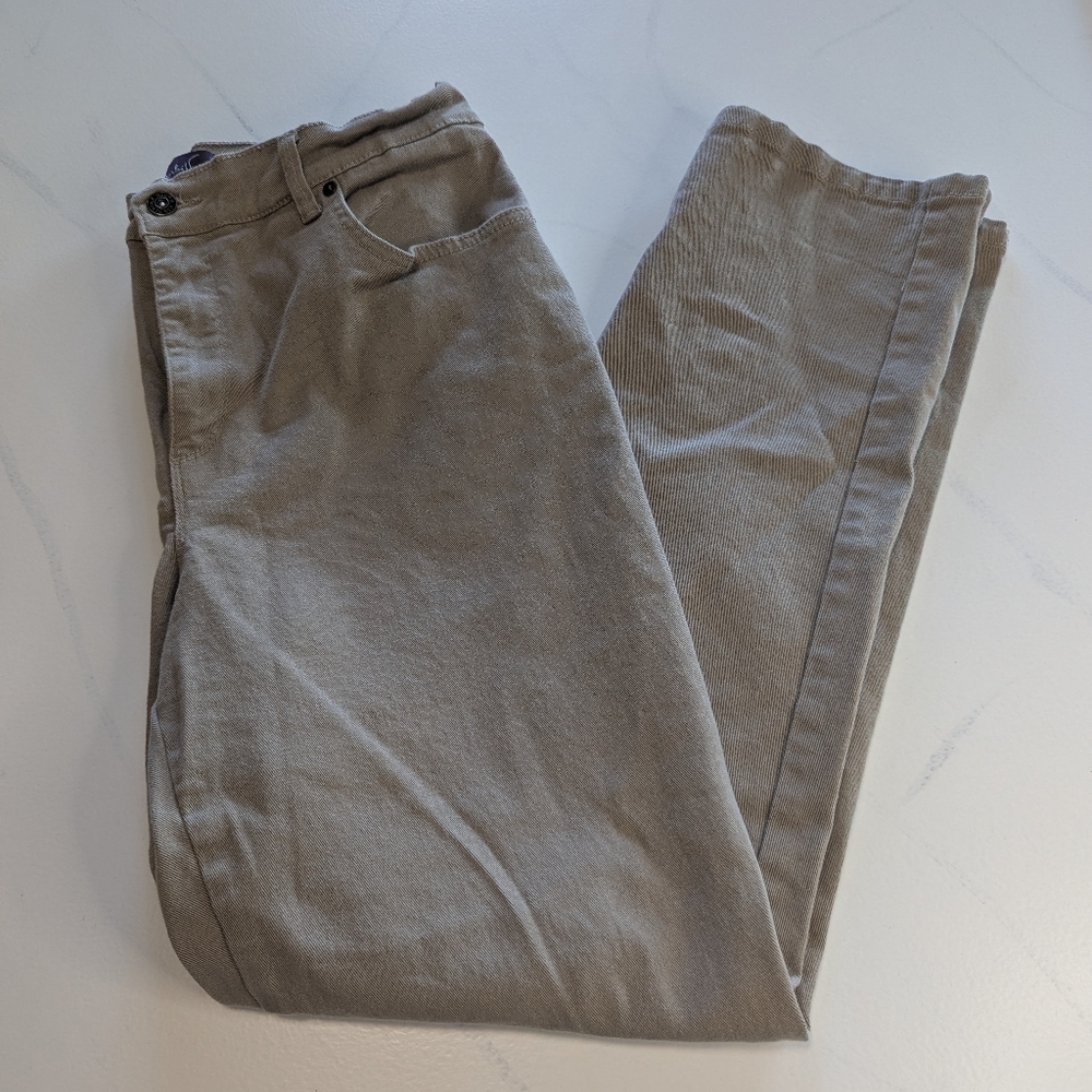 Gloria Vanderbilt Amanda Women's Denim Pants High Rise‎ Tan Size 12 Missy EUC